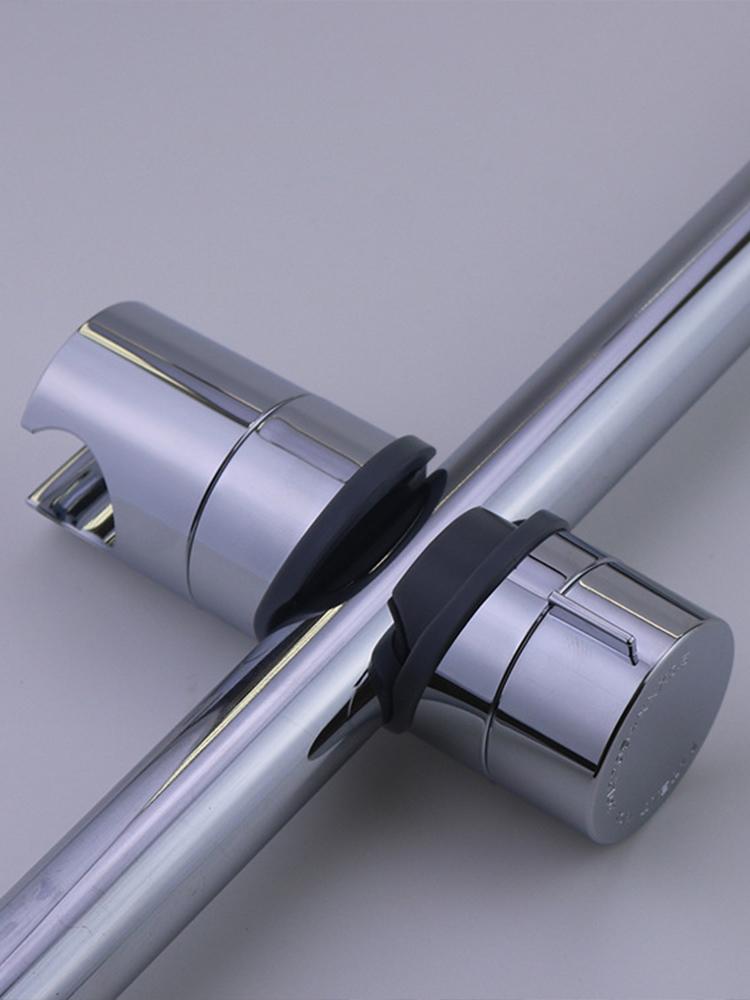 Кронштейн для держателя душевой лейки, Регулируемый держатель для душа под диаметр. Универсальный зажим-держатель 18 мм - 25 мм, Сменный ползунок для душевой штанги