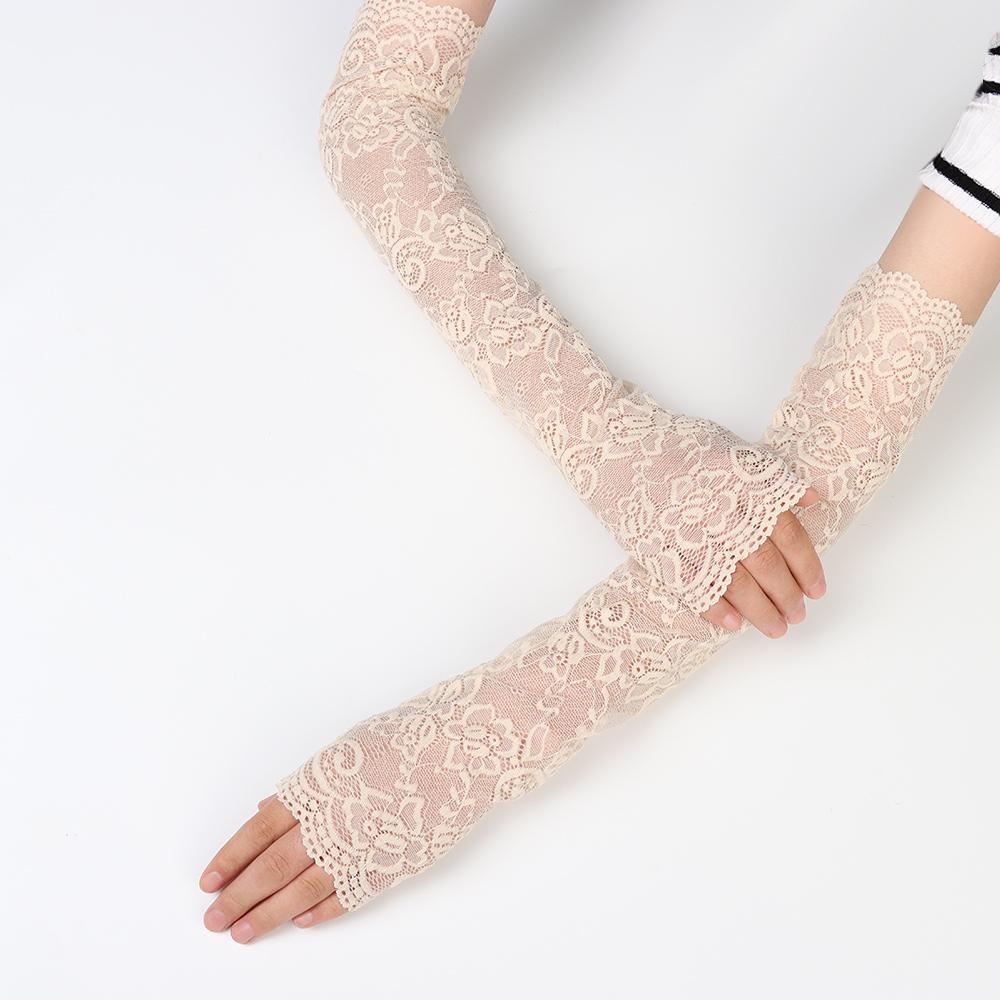 UV Protection Summer Sunscreen Ice Arm Cuffs Arm Cover Fingerless Driving Gloves Arm Sleeve Mittens