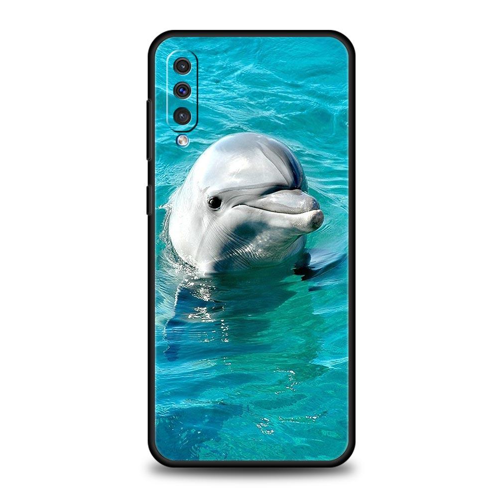 Ocean Animal Dolphin Phone Case For Samsung Galaxy A52 A50 A70 A10 A30 A40 A20S A20E A02S A12 A22 A72 A42 A32 5G A04s Soft Cover