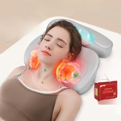 Массажная подушка для плеч и шеи, домашняя сумка с подогревом, подушка безопасности для талии, массажер для поясницы и шеи, разминающий массажер для шейного отдела