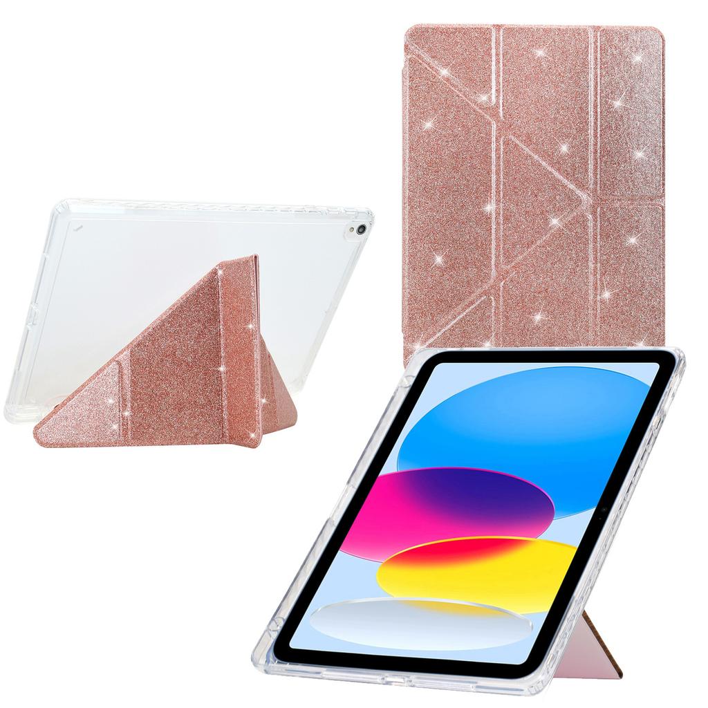 Применимо к кожаному чехлу для планшета iPad Pro 11, Samsung Tab S9FE, блестящий трехскладной чехол-подставка, противоударный чехол Xiaomi 7