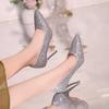 Туфли на высоком каблуке женские свадебные туфли невесты золотые туфли на каблуках роскошные дизайнерские элегантные босоножки для вечеринок платье стрип танец на шесте сексуальные серебряные туфли на каблуках