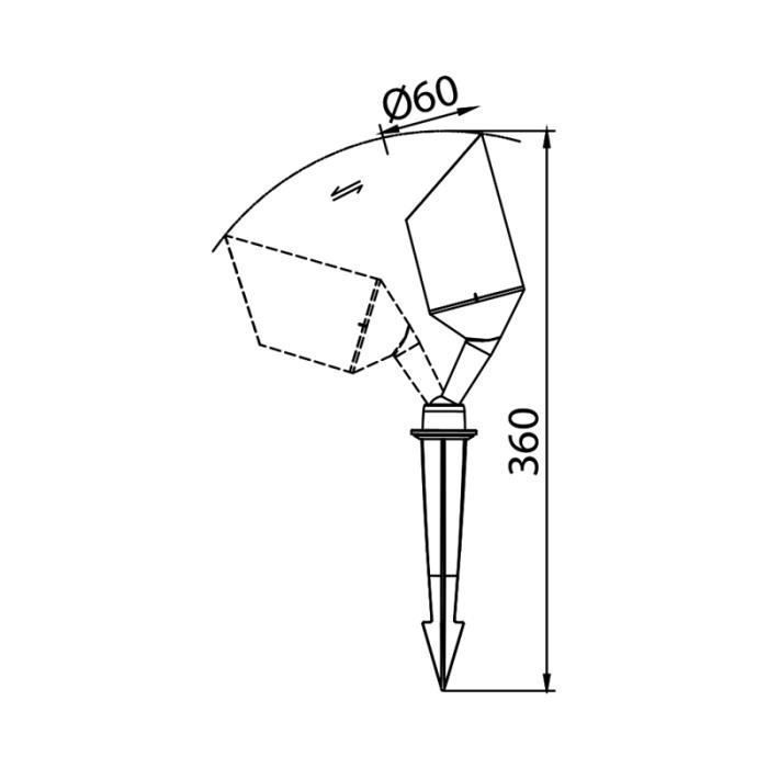 Lot de 5 spots jardin orientables GU10 35W IP65 Noir