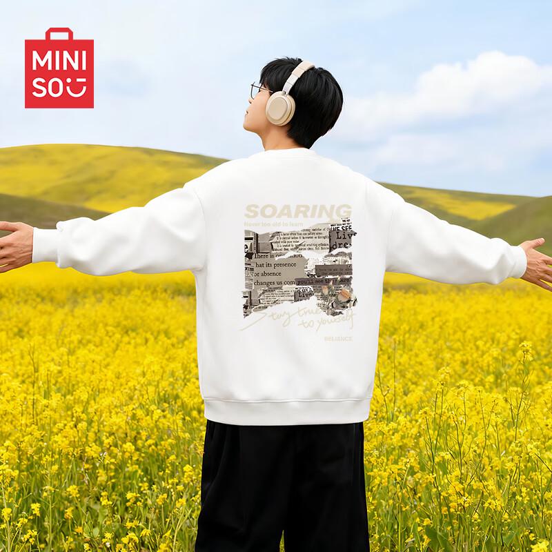 MINISO Мужской модный свитшот с круглым вырезом