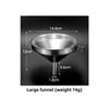 Stainless Steel Funnel 304 Kitchen Pouring Oil Funnel Filter Liquid Stainless Steel Oil Funnel Household Wine Funnel Large Calibre