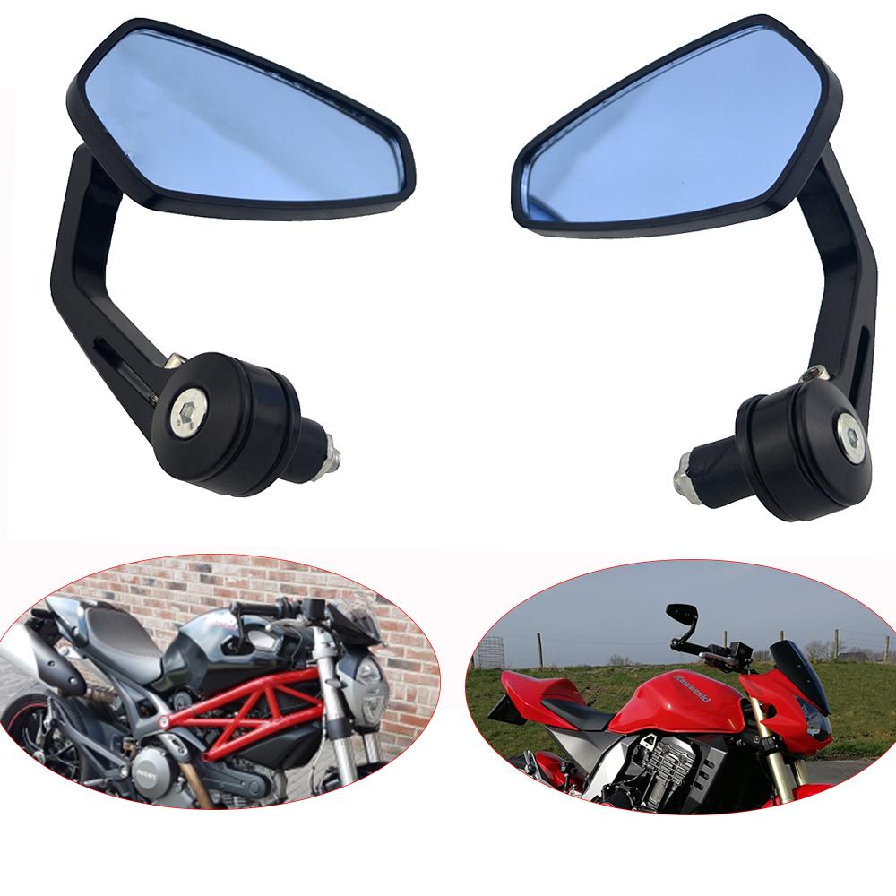 Мотоцикл 7/8 "Ручка на конце зеркала заднего вида сбоку для Ducati Honda Yamaha Aprilia Kawasaki мотоцикл заднего вида