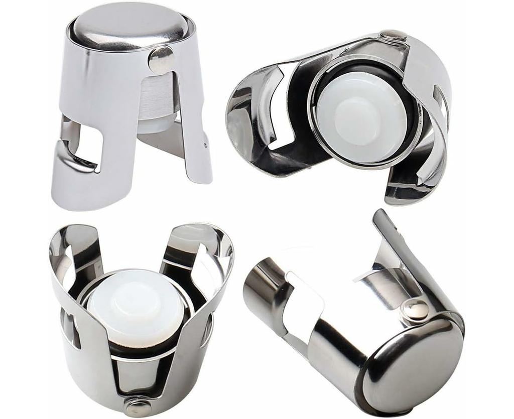 Champagne Stopper (Stainless Steel, 4 Pcs)