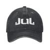 aJul  Unisex Style Baseball Cap Novelty French Rapper Jul Distressed Denim Caps Hat Retro Outdoor Workouts Adjustable Sun Cap