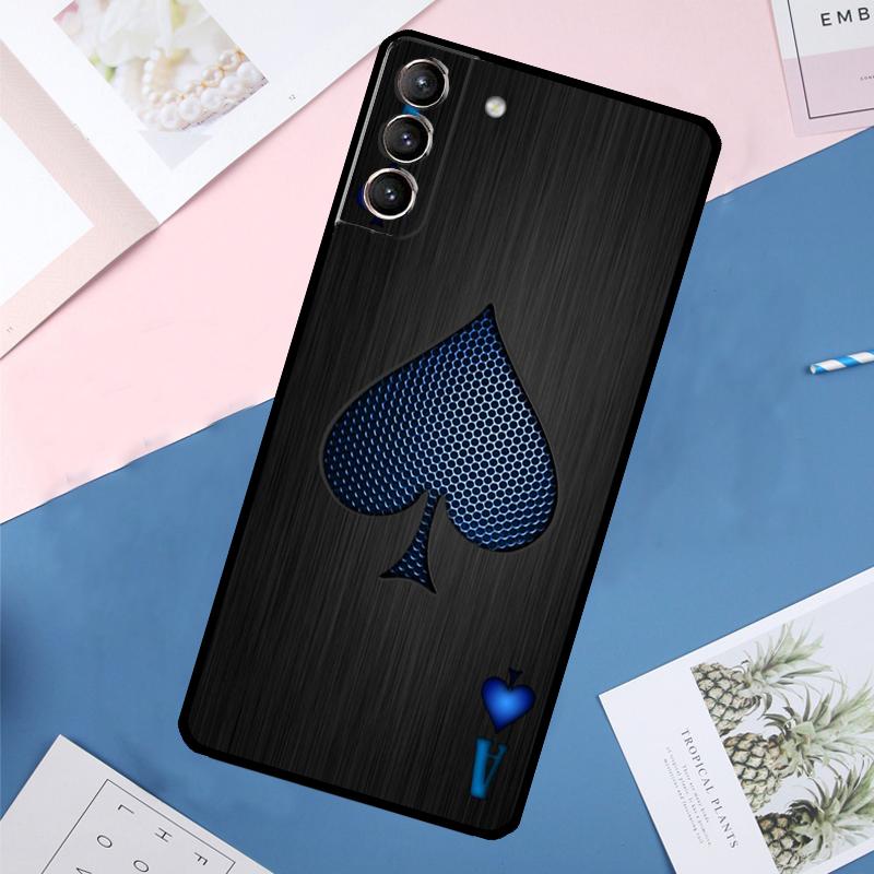 Кейс для телефона Samsung Galaxy с рисунком "Туз пик" Для Samsung Galaxy S24 Ultra S20 S21 S22 S23 S25 Ultra S9 S10 Plus S25 FE Задняя крышка