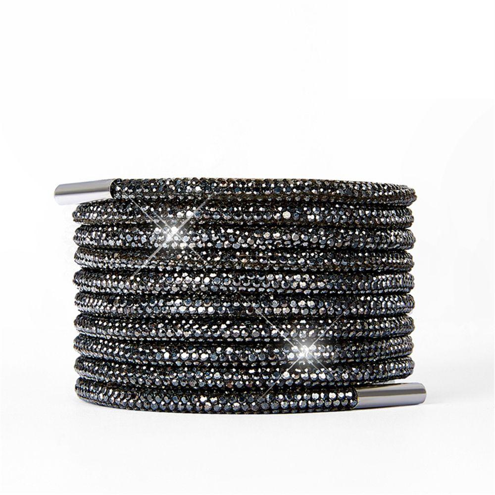 Роскошные шнурки со стразами, радужными бриллиантами, шнурки для кроссовок, шнурки для обуви, круглые шнурки 100/120/140/160 см, 1 шт., шнурки своими руками