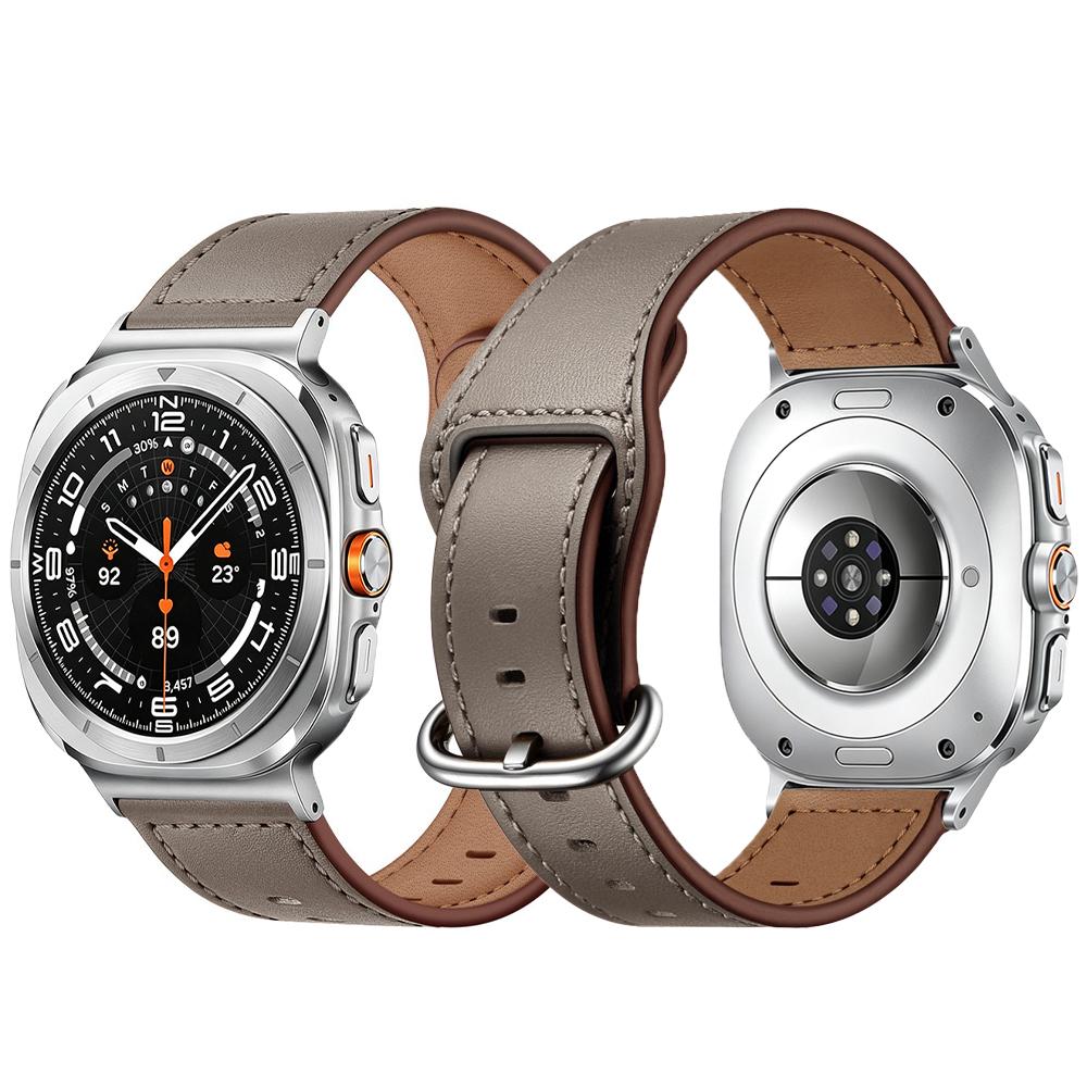 Ремешок из натуральной кожи для Samsung Galaxy Watch 8 Classic 46мм 40мм 44мм Металлическая пряжка для Galaxy Watch Ultra 47мм 2024/2025 Браслет