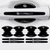 8Pcs TPU Car Door Bowl Handle Protector Stickers Anti-scratch Trim Strip For VW Volkswagen Golf Polo Passat Tiguan Touran Jetta zr8