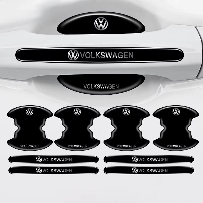 8Pcs TPU Car Door Bowl Handle Protector Stickers Anti-scratch Trim Strip For VW Volkswagen Golf Polo Passat Tiguan Touran Jetta zr8