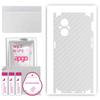 apgo Protective Skin Sticker for the Back+sides Compatible with Oppo F21 Pro 5G, Full Wrap Film, Foil, Vinyl - Pattern Transparent Carbon