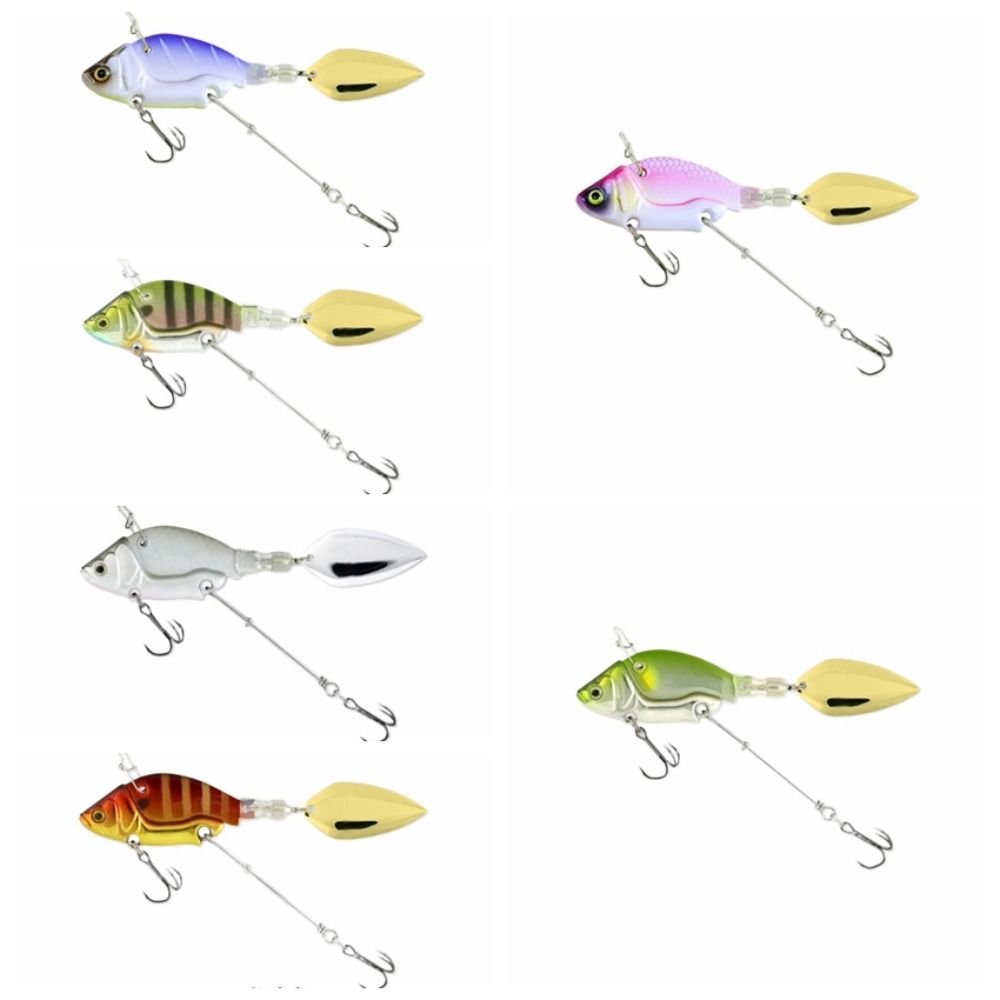 Rotating VIB Vibration Bait 44mm Sequins Pesca Lure Fishing Tackle Spinner Fishing Lures  Fishing