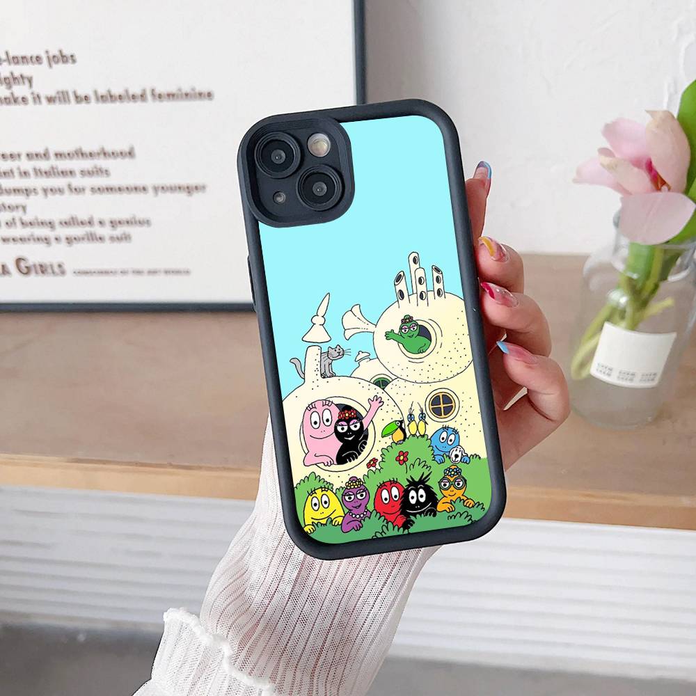 Cute Cartoon Barbapapa For iPhone 17 16 15 14 13 12 11 Pro Max Plus Phone Case Covers