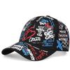 Unisex Letter Graffiti Printing Snapback Baseball Caps Spring and Autumn Outdoor Adjustable Casual Hats Sunscreen Hat