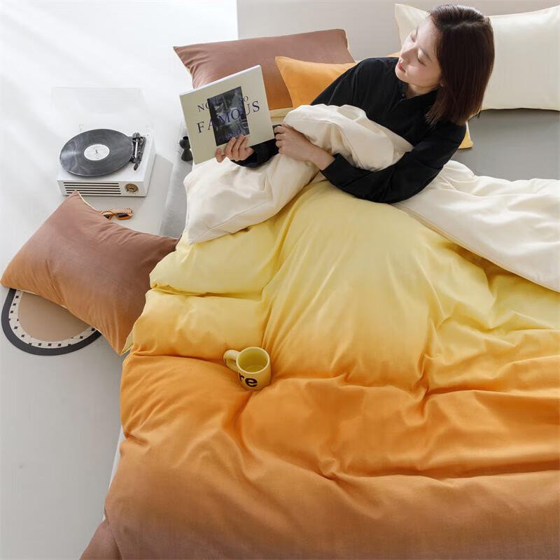 Honeyson Milk Fleece Spring 4-Piece Bedding Set