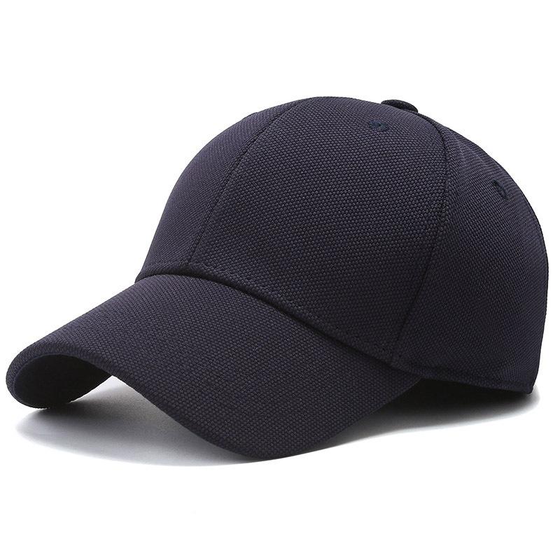 After spring and autumn, sealed big head circumference hat men's baseball cap breathable cap solid color sun hat short brim outdoor hat
