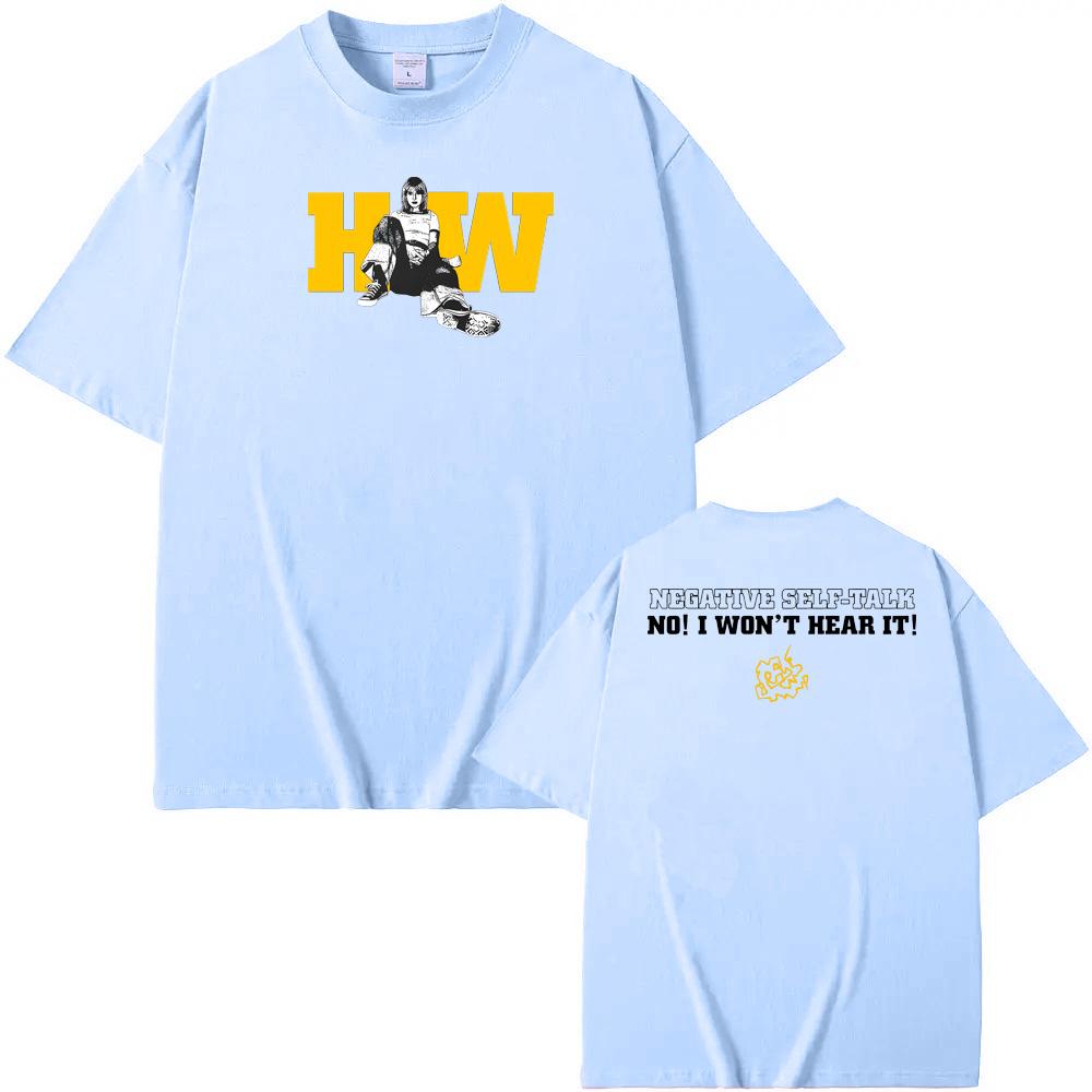 Negative Self Talk Black Tee Hayley Williams Website Seconds Tee-shirt Summer Hip Hop Short Sleeve Tshirt 100% Cotton Tees