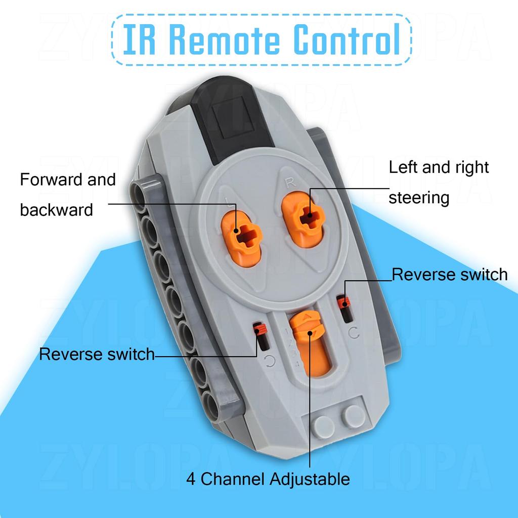Zylopa 48-piece Technic-Motors power supply function set is compatible with major brands of Technic-Parts-Pieces servo motor cases