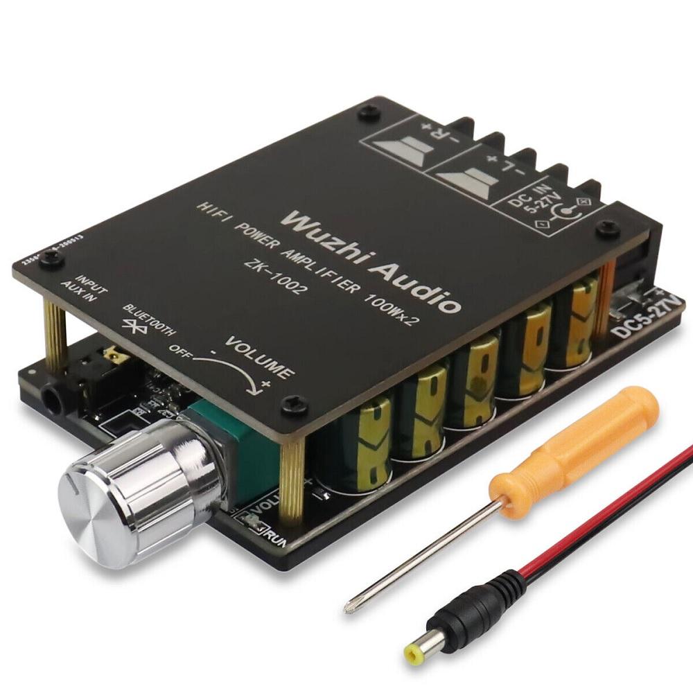 100 Вт + 100 Вт TPA3116D2 ZK-1002 Bluetooth цифровой HIFI стерео аудио усилитель мощности плата