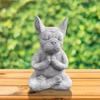Outdoor Jardin Garten Yoga Pose Meditation Dog Resin Statue Ornaments Waterproof   for Office Home Decor Garden Decoration