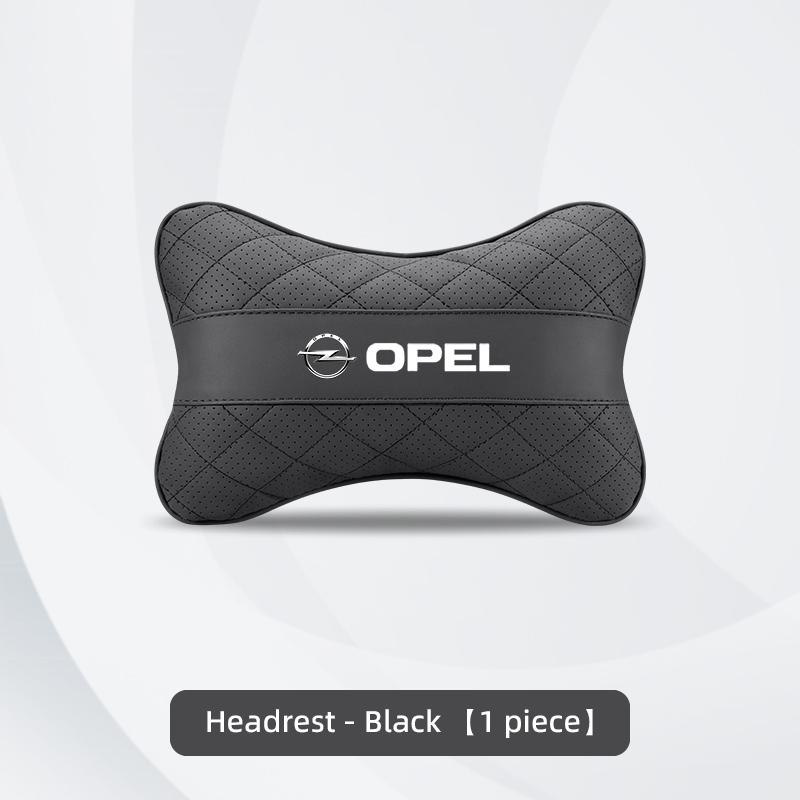 AAEB1 Car Seat Neck Pillow Leather Memory Cotton Headrest For Opel Corsa D Astra Insignia Mokka Adam Cascada Car Interior Head Support
