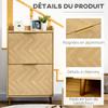 Shoe Cabinet with 2 Flip-Down Doors for Small Hallway Living Room Bedroom 70 x 30 x 120 cm