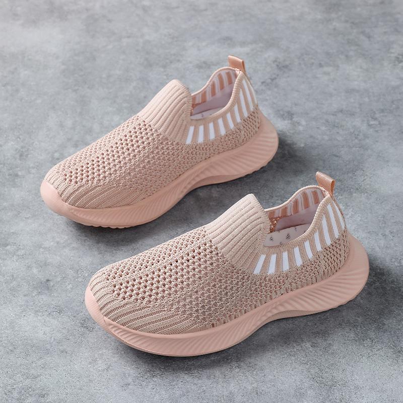 31-40 Детские Большие Легкие, Дышащие Модные Спортивные Кроссовки Flyknit Повседневная Обувь One Step Stepping