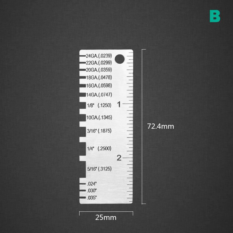 0-36 Round Awg Swg Wire Gauge Thickness Ruler Gauge Diameter Stainless Steel Measurer Tool
