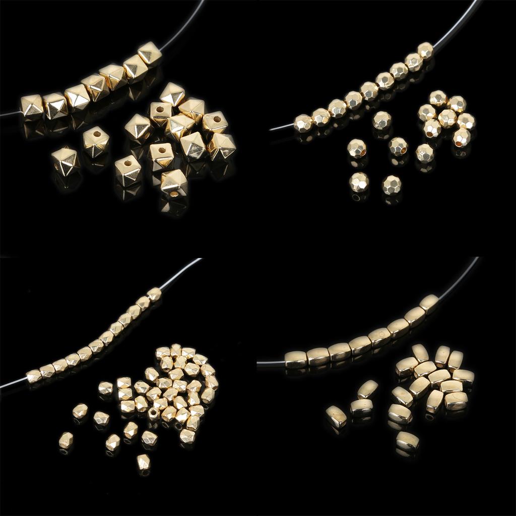 100-500Pcs Acrylic CCB Faceted Geometry Seed Spacer Beads for Jewelry Making DIY Bracelet Necklaces