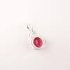 Natural Pink Rubellite Gemstone 925 Sterling Silver Jewelry Zircon Pendant 1.22" CZP-13-15
