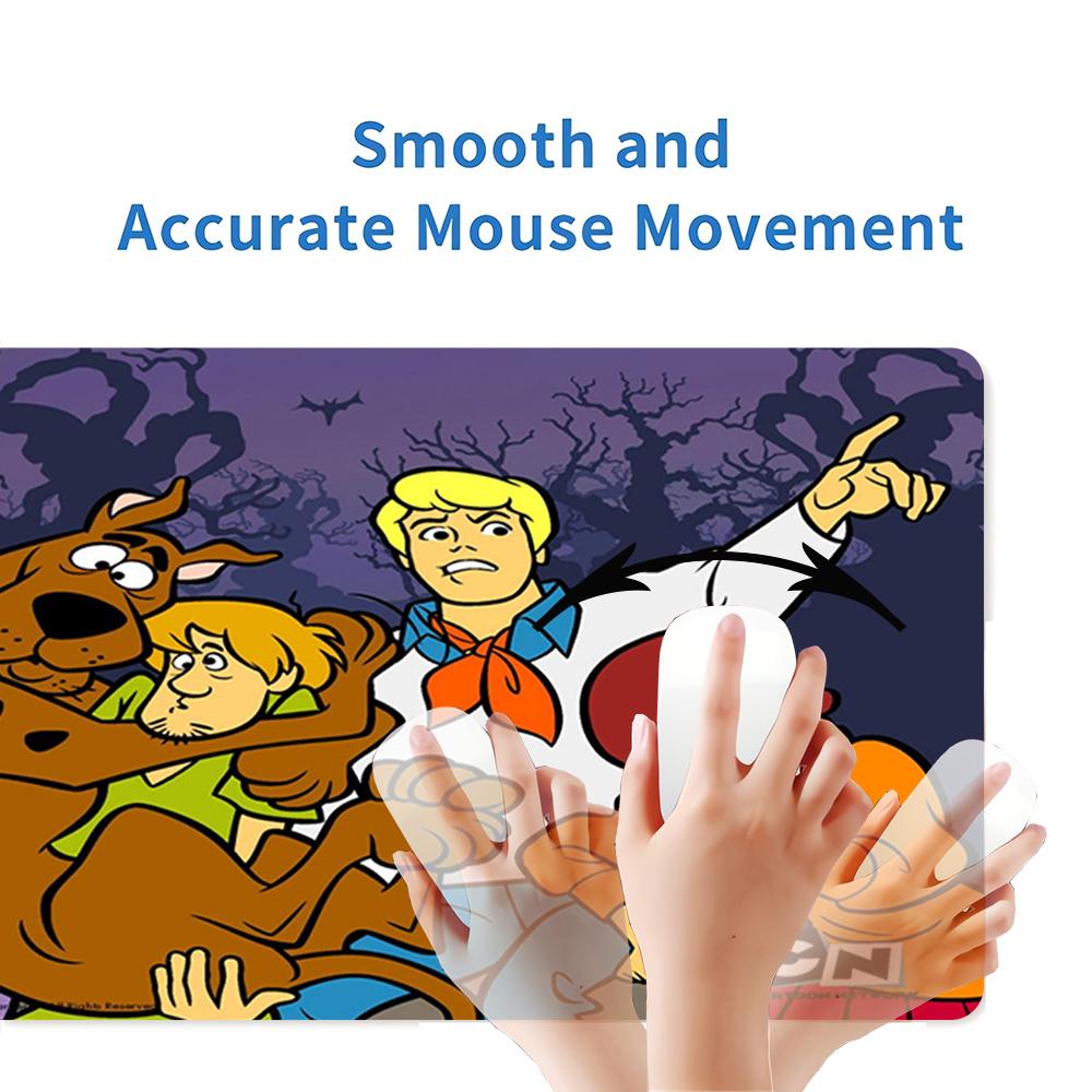 Scoobydoo Mystery Night Large Gaming Mouse Pad Nonslip Rubber Base Waterproof Desk Mat For Office Pc Laptop