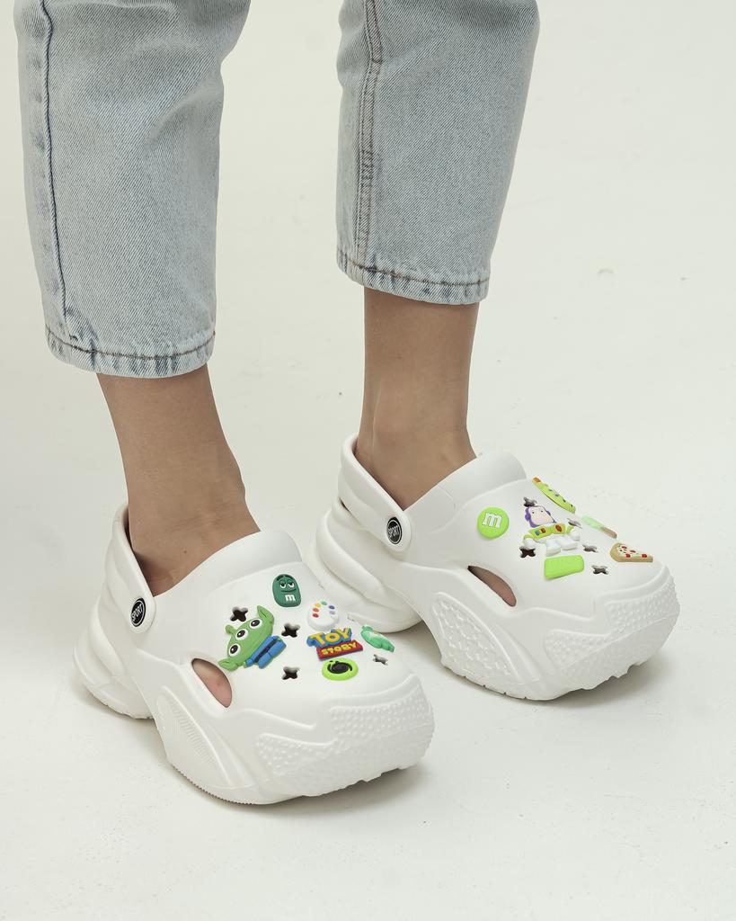 Crocs with Jibits Prima d'Arte 19171 36-37 White