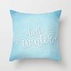 Wish Home Christmas Snowflake Digital Printing Peach Skin Car Pillow Cushion Pillow Case