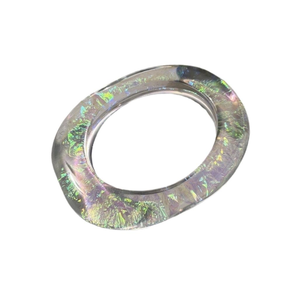 Geometry Transparent Bangle Simple Women Hand Ring Exaggerate Resin Bracelet Ladies Girl