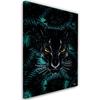 Canvas Print Panther's Head In Leaves
