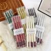 Boxed Western Restaurant Birthday Candle Long Taper Pole Candle Color Thread Romantic Wedding Event Candle