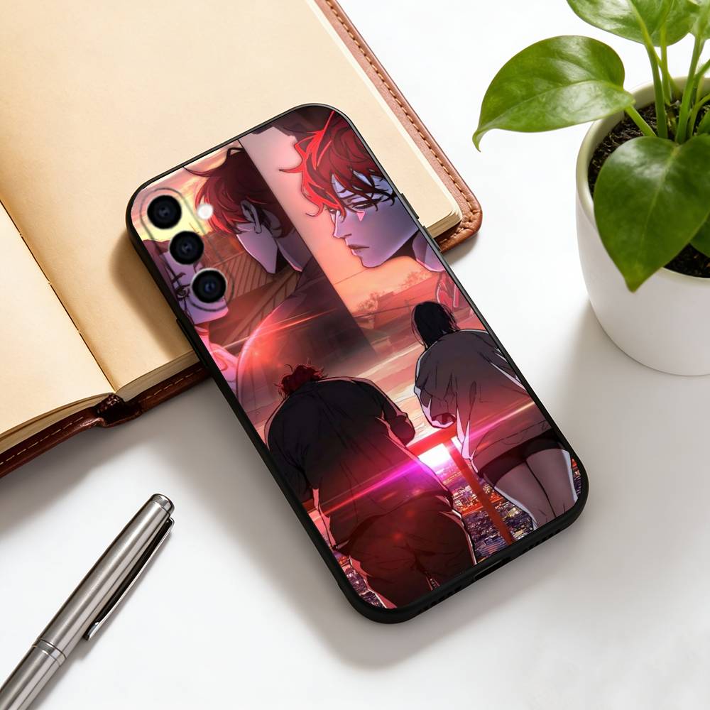 Манхва Чехол для телефона для Samsung Galaxy A73, A72, A71, A70, A53, A52, A51, Мягкий силиконовый черный чехол