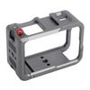 Action Camera Cage Quick Release Metal Protective Frame with Cold Shoe Port 1/4 Inch Threaded Port