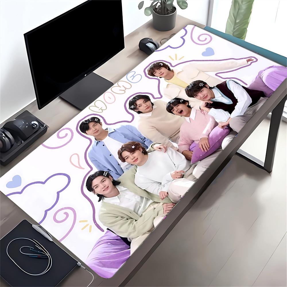 Большой игровой коврик для мыши K-pop Звезды, нескользящая резиновая основа, водонепроницаемый коврик для стола для офисного ПК, ноутбука