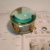 Desk Antique Paperweight Magnifier Brass Naval 4" Magnifying Glass Collectible Dome Magnifying Glass
