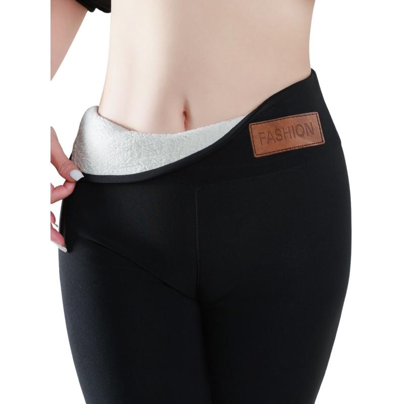 Women Sherpa Lined Leggings High Waisted Thermal Winter Pants Fleece Plush Yoga Bottoms Warm Tights