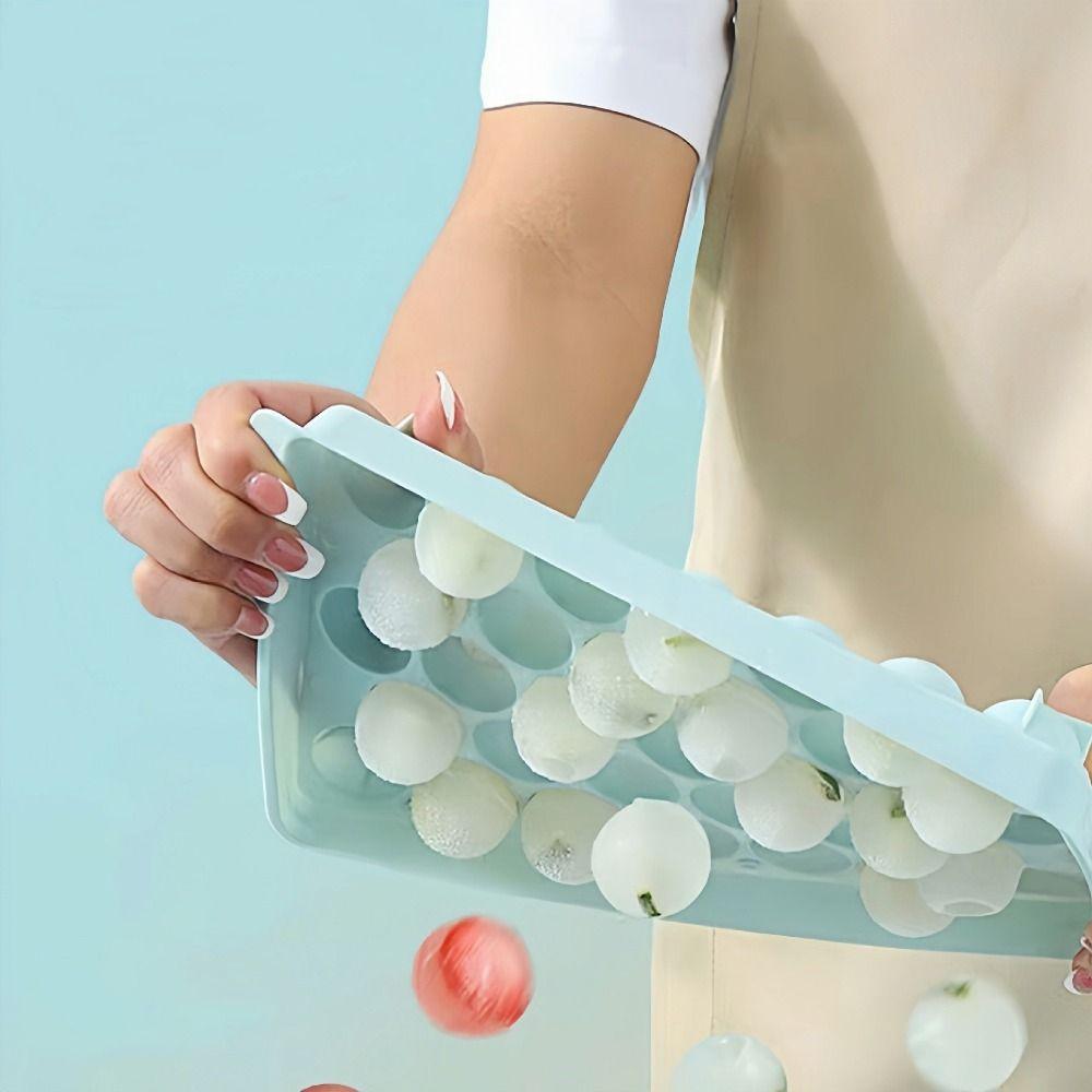 with Ice Shovel Ice Cube Maker Box Creative Round Ice Cube Trays  Chilling Drinks