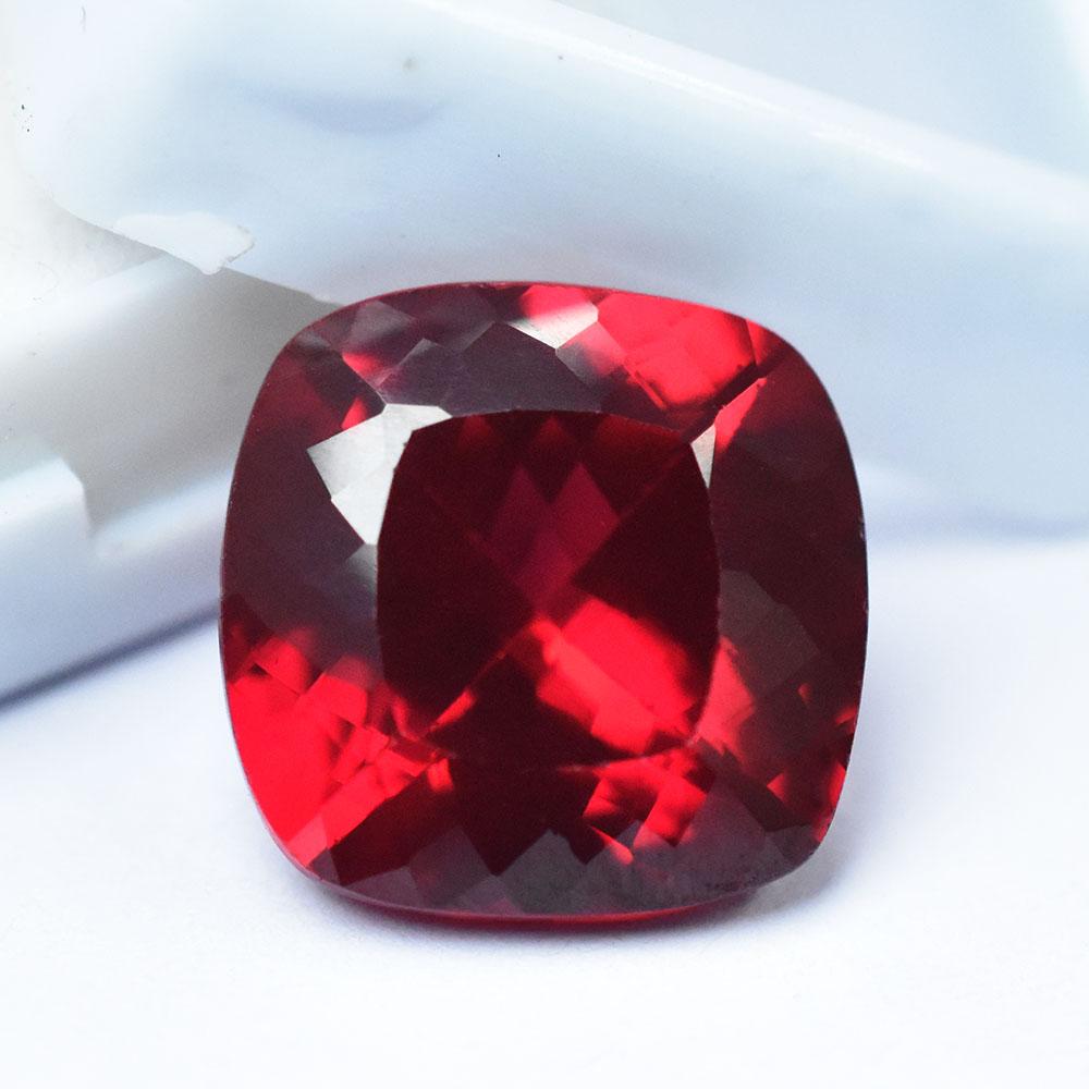 A++ Quality 16 Ct Square Cushion Cut Natural Red Ruby Loose Gemstone
