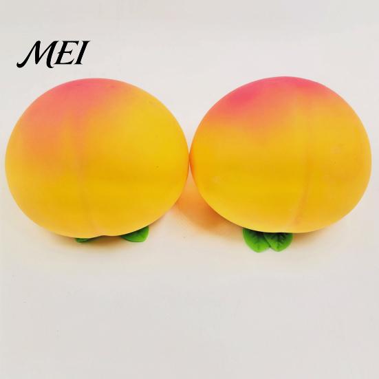 Realistic Fruit Toy Giant Simulated Peach Squeeze Toy, Stress Relief Sensory Pinch Ball Fidget for Home Office Relaxation Fake