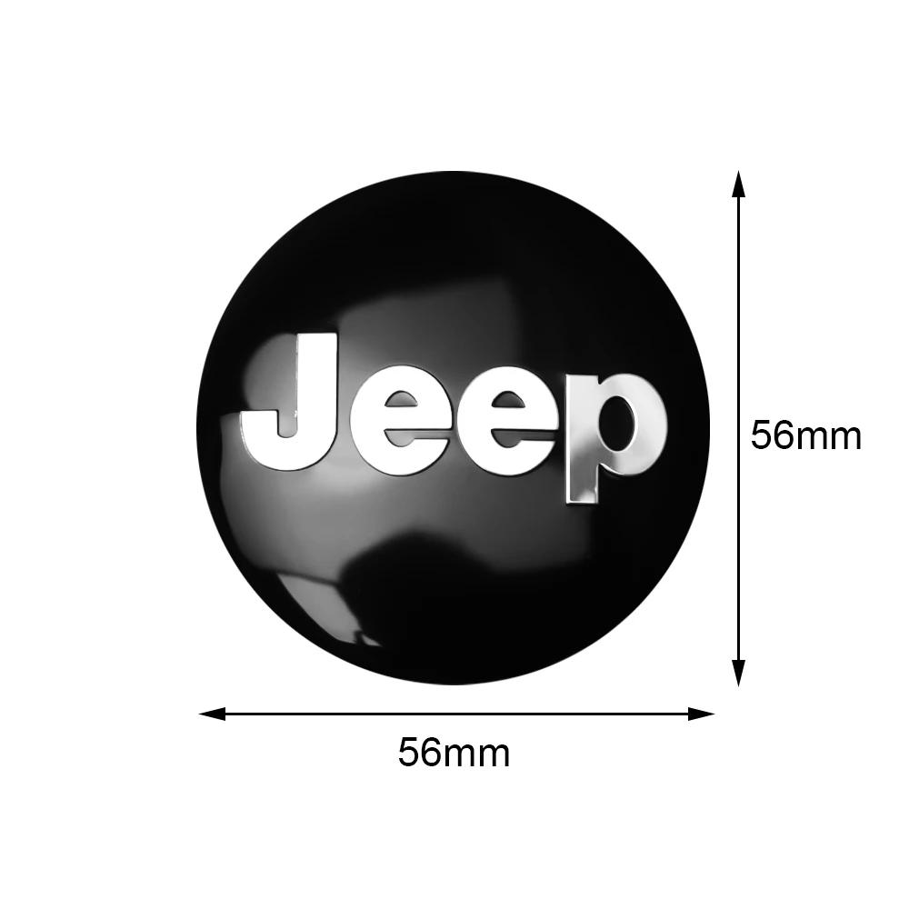 Для Jeep 4 шт. 56/60 мм Колпачки ступицы колеса Наклейка Значок эмблемы автомобиля Декорация Для Jeep jk Compass Cherokee Gladiator Patriot Liber
