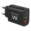Chargeur Rapide USB-C 20W - Ewent - EW1319 - Compatible iPhone 15/14 - Protection Surchauffe - Noir