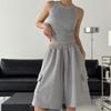 New Arrivals Open Run Women Bermuda Cargo Cotton Shorts Crop Set
